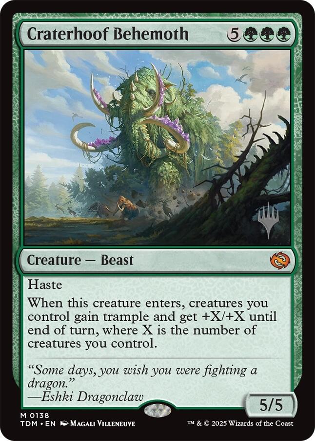 Craterhoof Behemoth [Tarkir: Dragonstorm Promos] | GnG Games