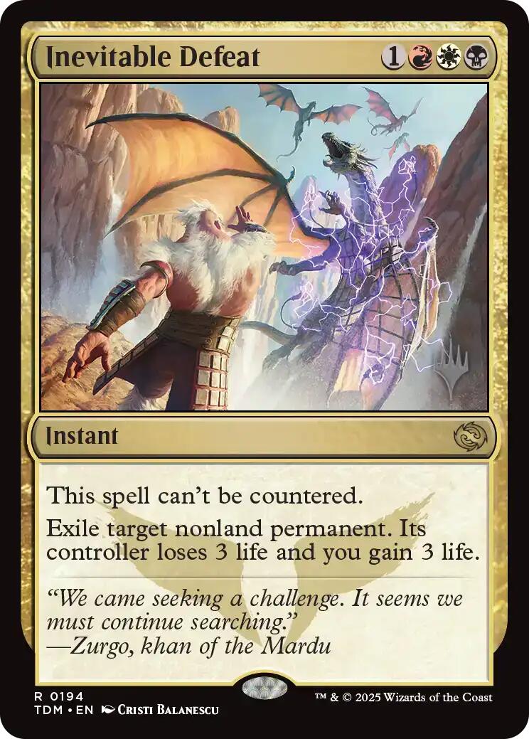 Inevitable Defeat [Tarkir: Dragonstorm Promos] | GnG Games