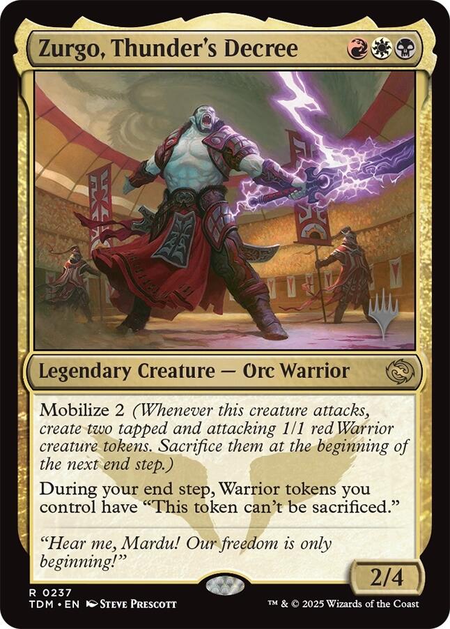 Zurgo, Thunder's Decree [Tarkir: Dragonstorm Promos] | GnG Games
