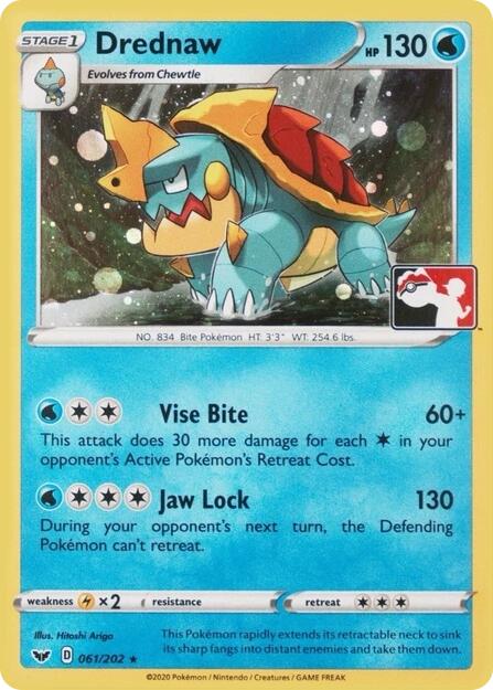 Drednaw (061/202) (Play Pokemon Promo) [League & Championship Cards] | GnG Games