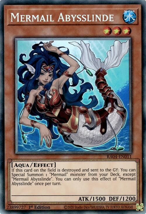Mermail Abysslinde [RA04-EN011] Prismatic Collector's Rare | GnG Games
