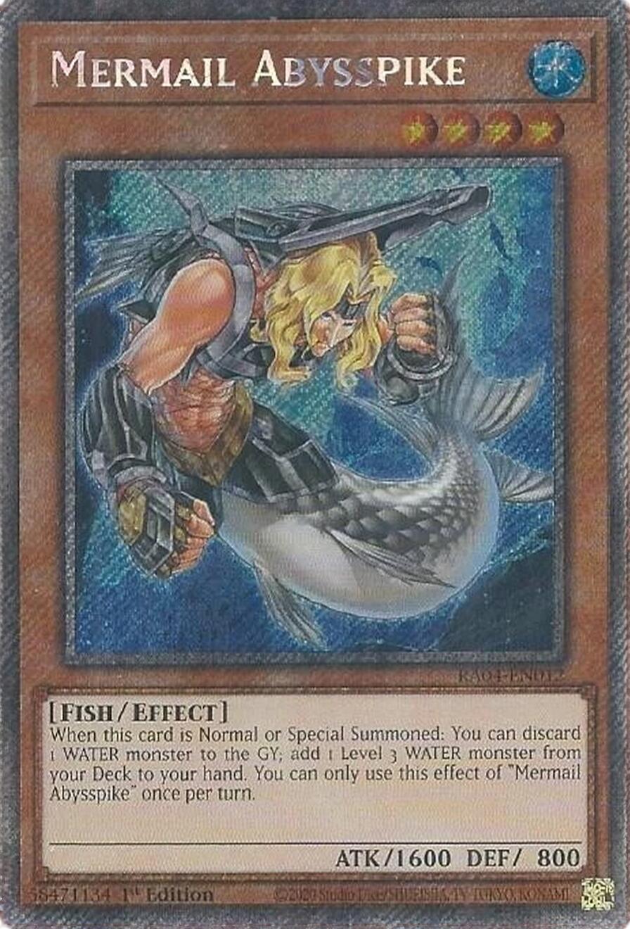 Mermail Abysspike [RA04-EN012] Platinum Secret Rare | GnG Games
