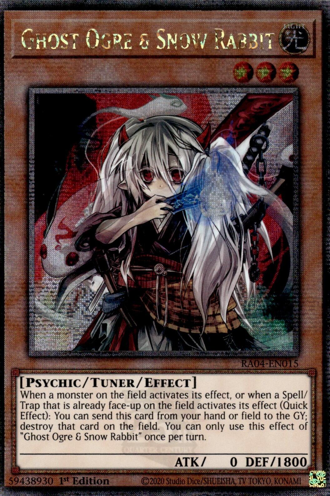 Ghost Ogre & Snow Rabbit [RA04-EN015] Quarter Century Secret Rare | GnG Games