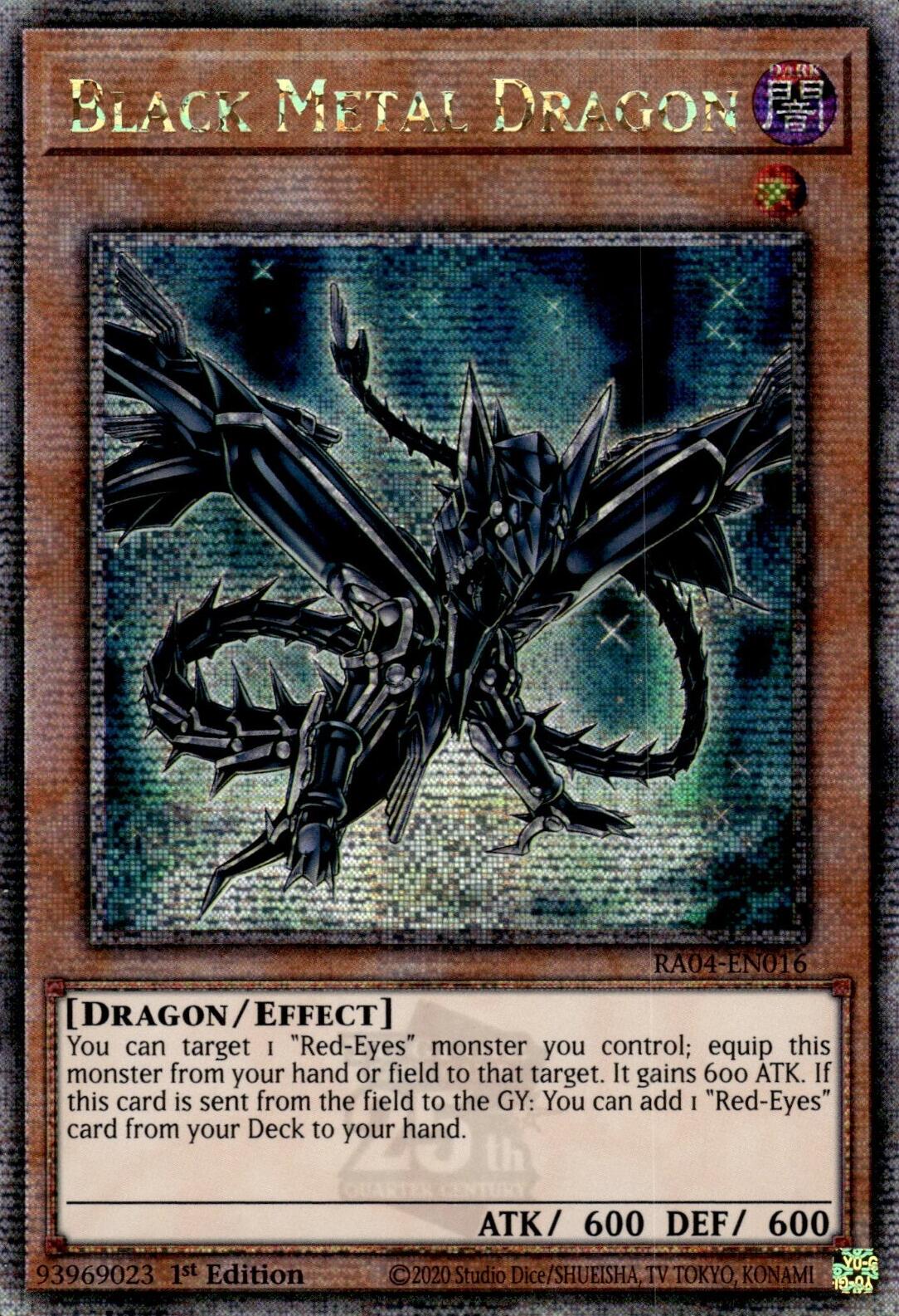 Black Metal Dragon [RA04-EN016] Quarter Century Secret Rare | GnG Games