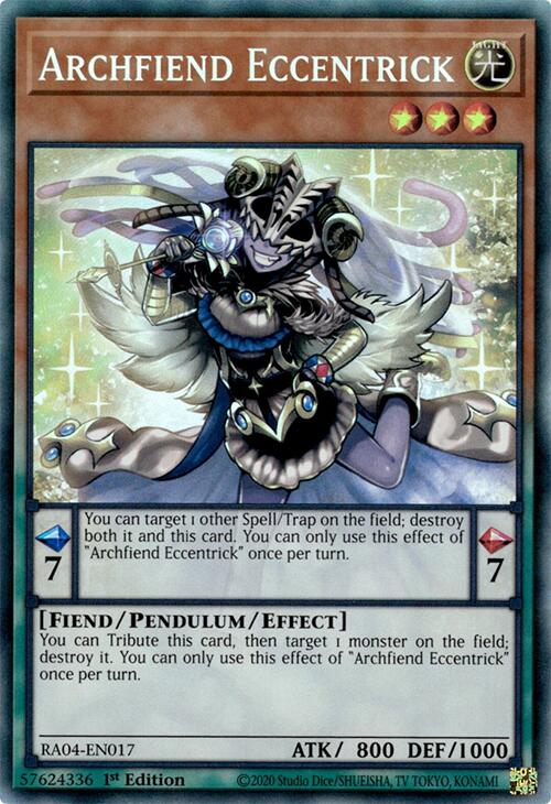 Archfiend Eccentrick [RA04-EN017] Prismatic Collector's Rare | GnG Games