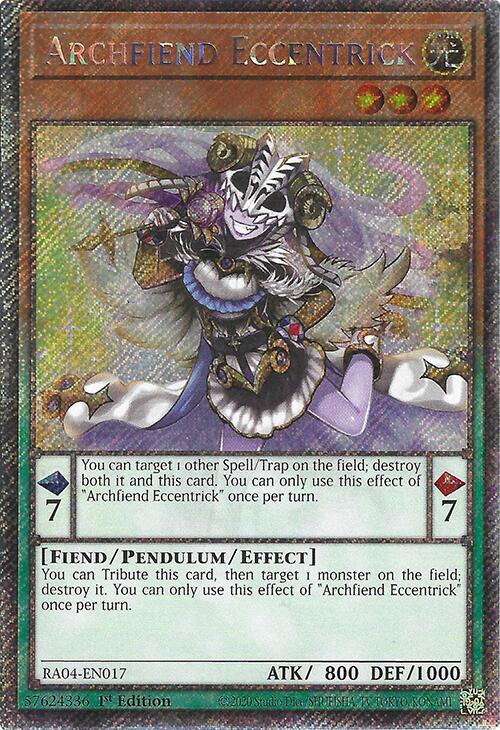 Archfiend Eccentrick [RA04-EN017] Platinum Secret Rare | GnG Games