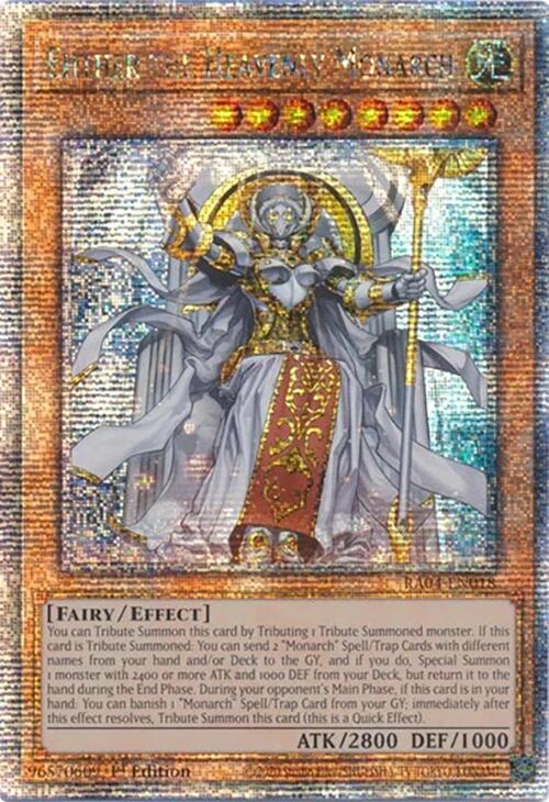Ehther the Heavenly Monarch [RA04-EN018] Quarter Century Secret Rare | GnG Games
