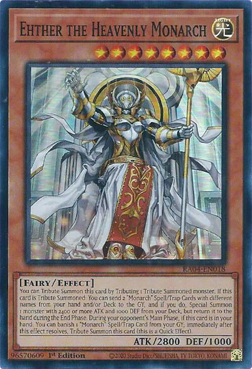 Ehther the Heavenly Monarch [RA04-EN018] Super Rare | GnG Games