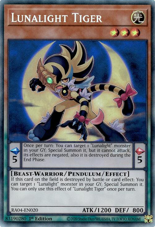 Lunalight Tiger [RA04-EN020] Prismatic Collector's Rare | GnG Games
