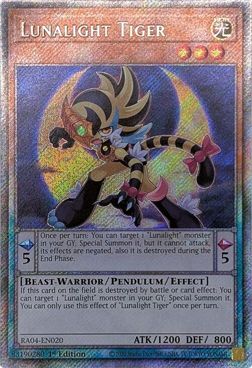Lunalight Tiger [RA04-EN020] Platinum Secret Rare | GnG Games