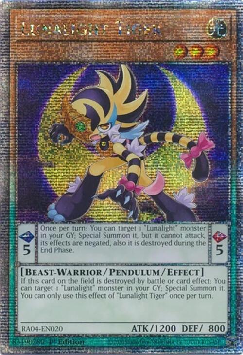 Lunalight Tiger [RA04-EN020] Quarter Century Secret Rare | GnG Games