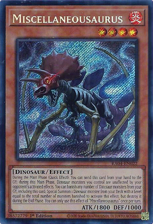 Miscellaneousaurus [RA04-EN022] Secret Rare | GnG Games