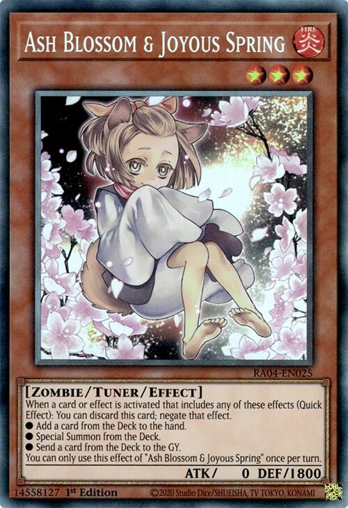 Ash Blossom & Joyous Spring (Alternate Art) [RA04-EN025] Prismatic Collector's Rare | GnG Games