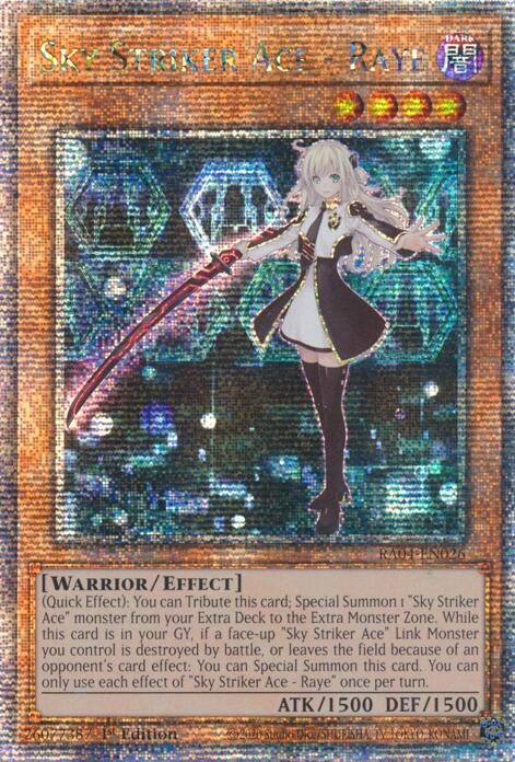 Sky Striker Ace - Raye [RA04-EN026] Quarter Century Secret Rare | GnG Games
