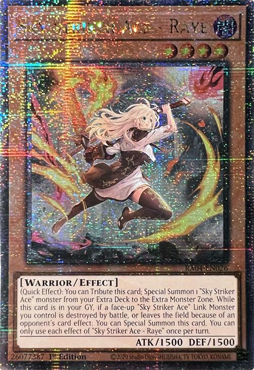 Sky Striker Ace - Raye (New Art) [RA04-EN026] Quarter Century Secret Rare | GnG Games