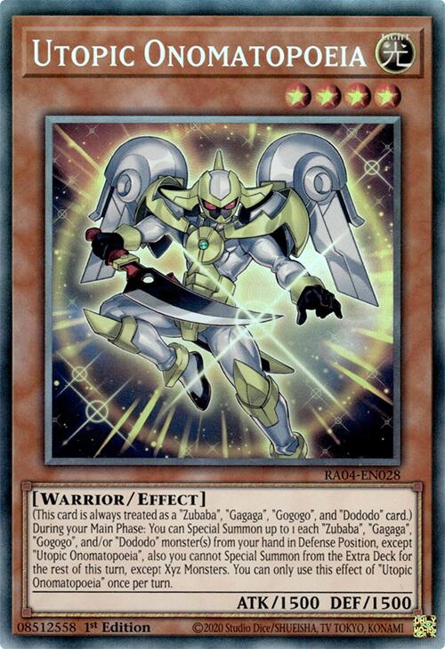 Utopic Onomatopoeia [RA04-EN028] Prismatic Collector's Rare | GnG Games
