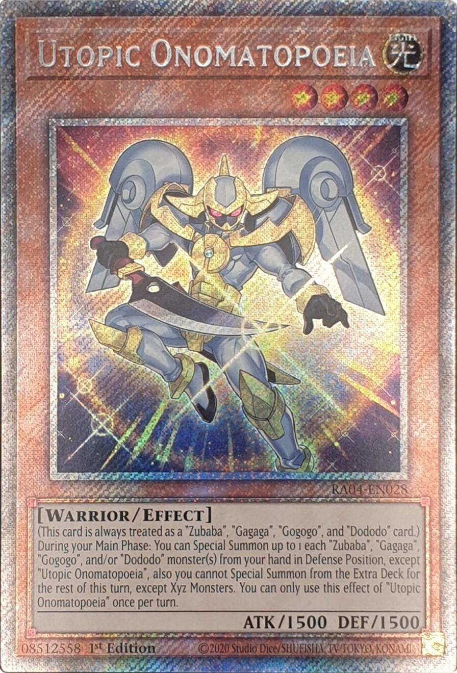 Utopic Onomatopoeia [RA04-EN028] Platinum Secret Rare | GnG Games
