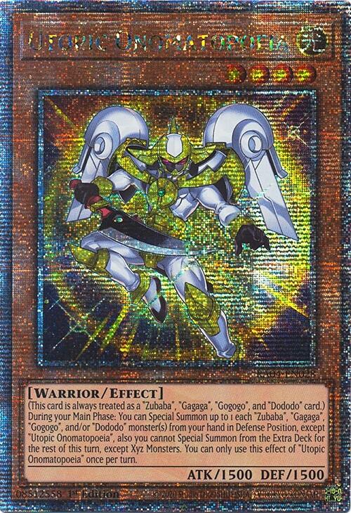 Utopic Onomatopoeia [RA04-EN028] Quarter Century Secret Rare | GnG Games
