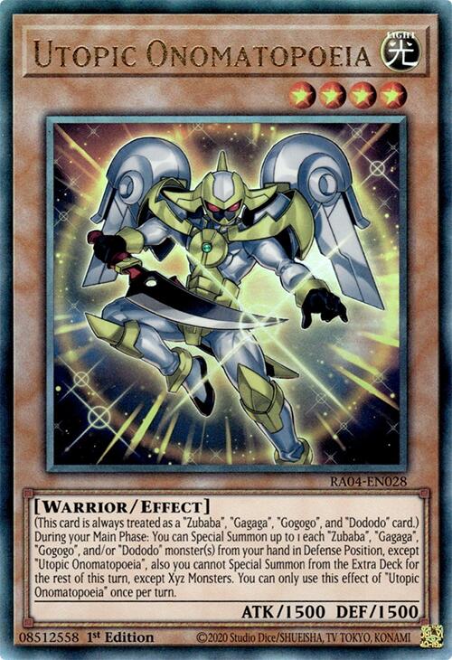 Utopic Onomatopoeia [RA04-EN028] Ultimate Rare | GnG Games