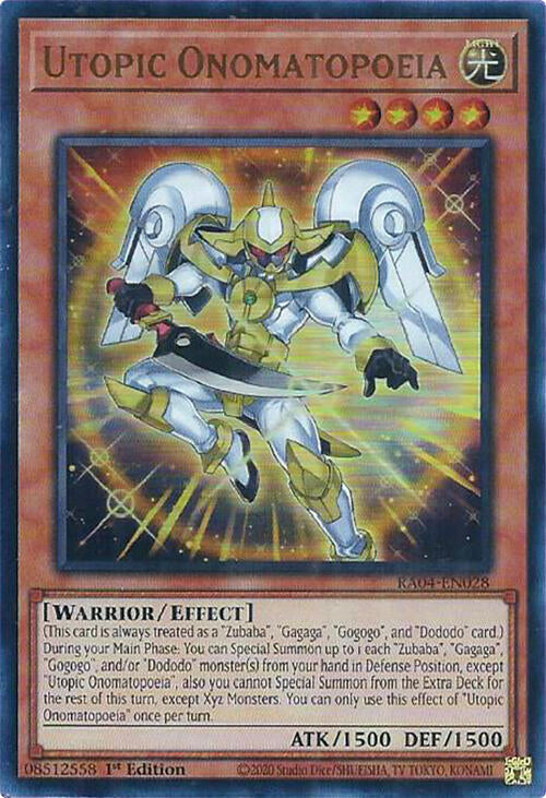 Utopic Onomatopoeia [RA04-EN028] Ultra Rare | GnG Games