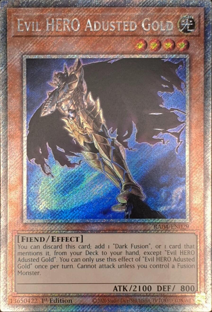 Evil HERO Adusted Gold [RA04-EN029] Platinum Secret Rare | GnG Games