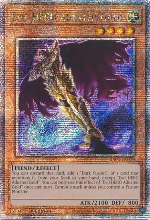 Evil HERO Adusted Gold [RA04-EN029] Quarter Century Secret Rare | GnG Games