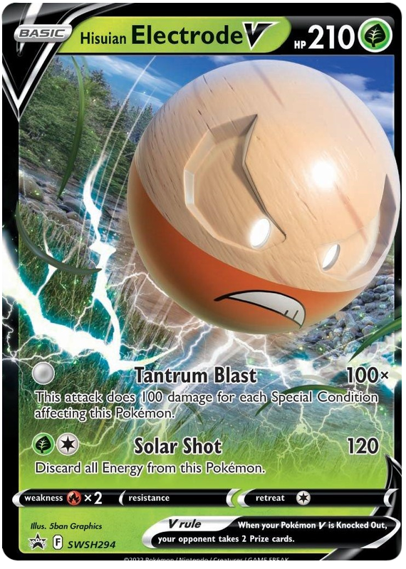 Hisuian Electrode V (SWSH294) (Jumbo Card) [Sword & Shield: Black Star Promos] | GnG Games