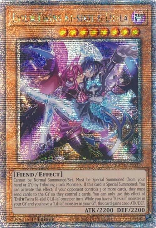 EvilTwins Ki-sikil & Lil-la [RA04-EN037] Quarter Century Secret Rare | GnG Games
