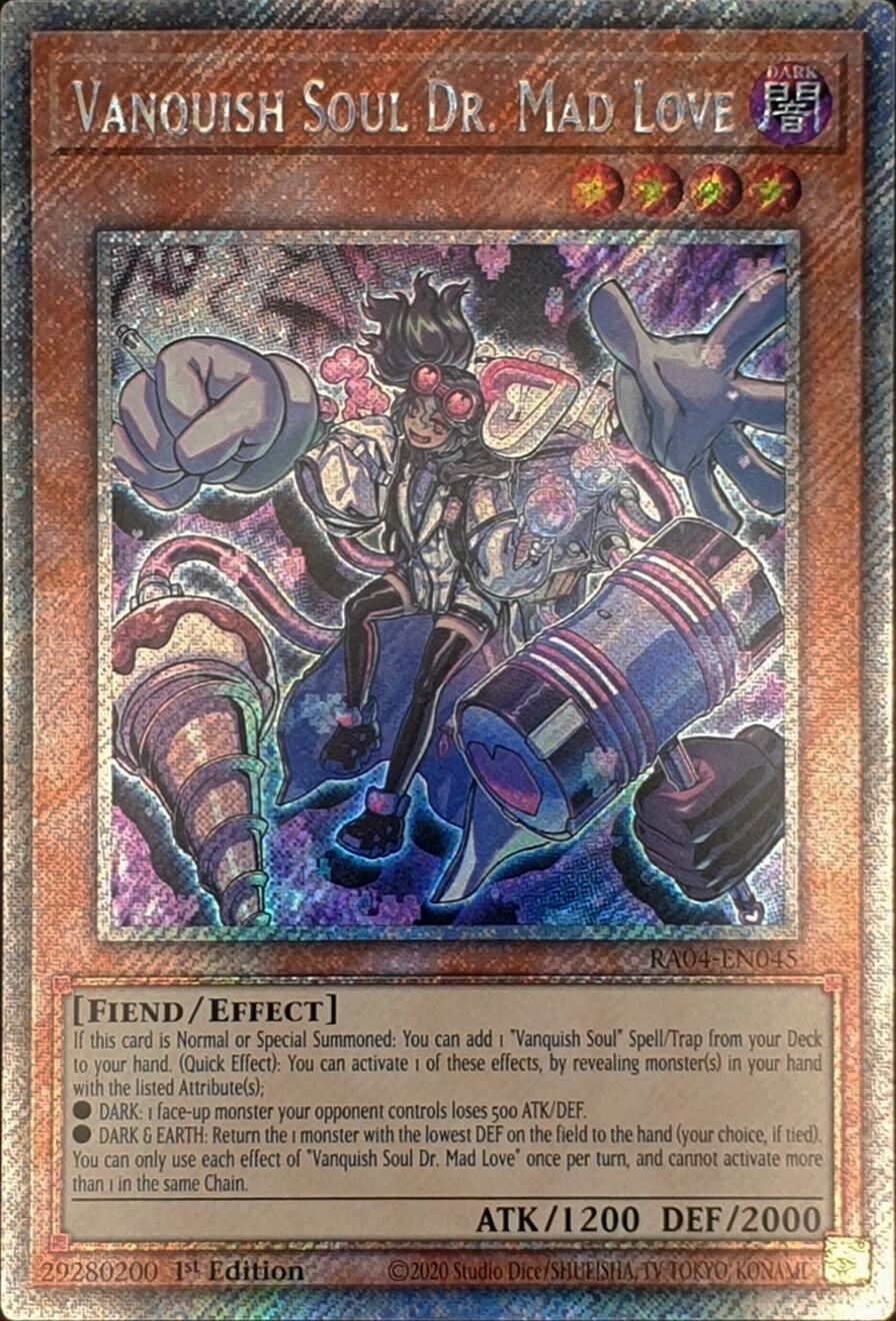 Vanquish Soul Dr. Mad Love [RA04-EN045] Platinum Secret Rare | GnG Games
