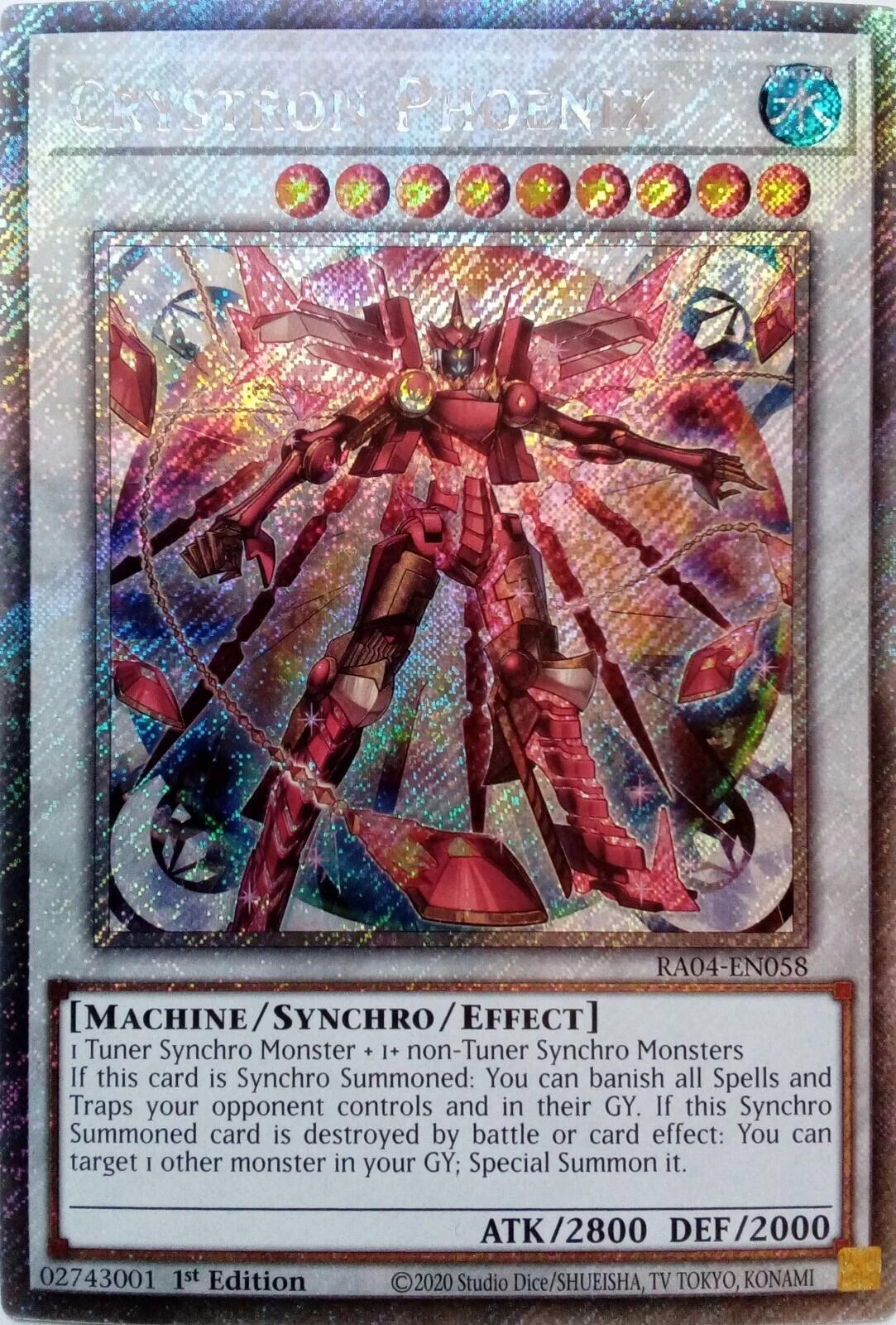Crystron Phoenix [RA04-EN058] Platinum Secret Rare | GnG Games