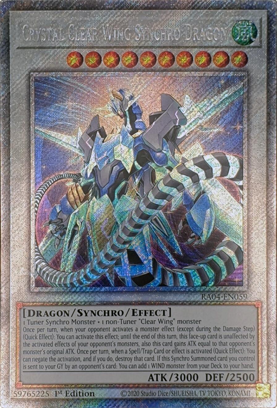 Crystal Clear Wing Synchro Dragon [RA04-EN059] Platinum Secret Rare | GnG Games