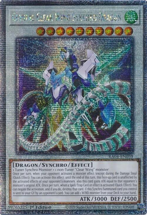 Crystal Clear Wing Synchro Dragon [RA04-EN059] Quarter Century Secret Rare | GnG Games