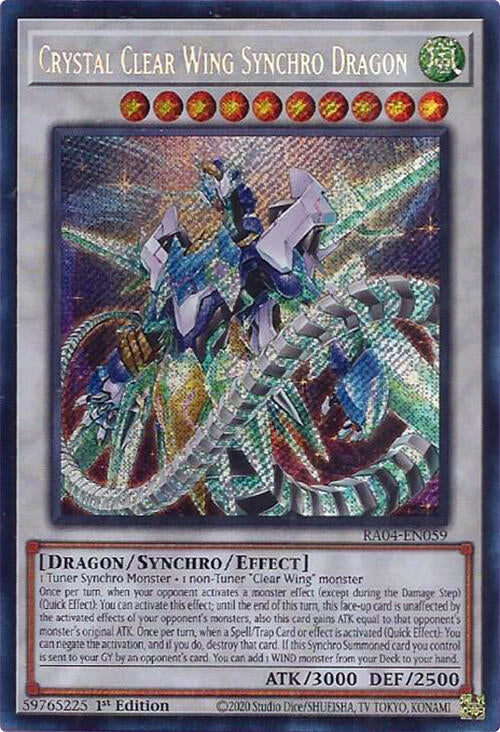 Crystal Clear Wing Synchro Dragon [RA04-EN059] Secret Rare | GnG Games