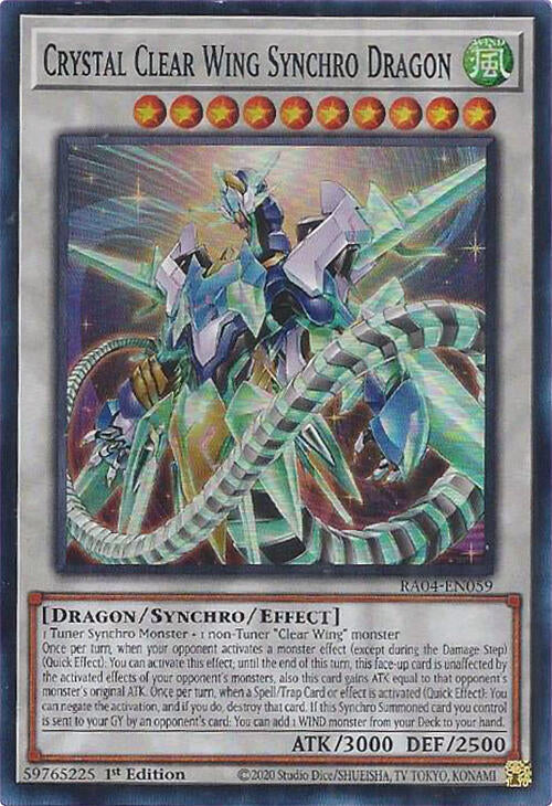 Crystal Clear Wing Synchro Dragon [RA04-EN059] Super Rare | GnG Games