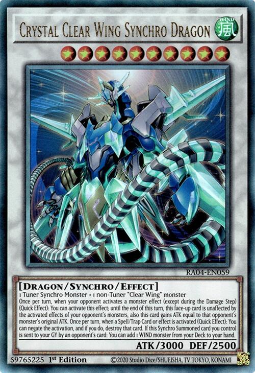 Crystal Clear Wing Synchro Dragon [RA04-EN059] Prismatic Ultimate Rare | GnG Games