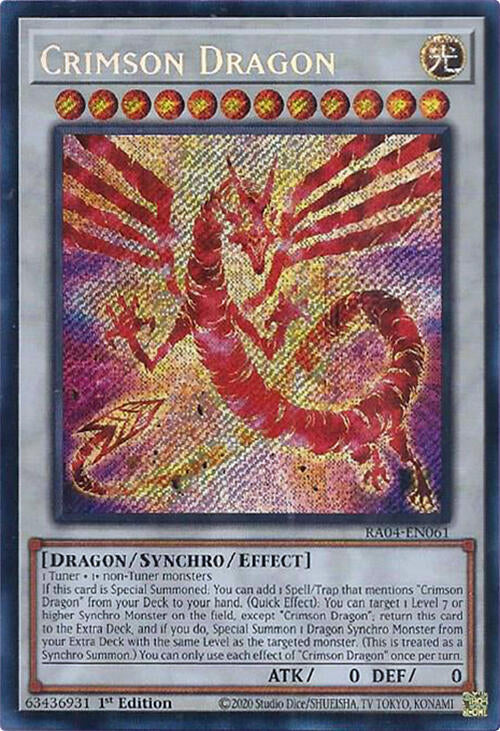 Crimson Dragon (card) [RA04-EN061] Secret Rare | GnG Games