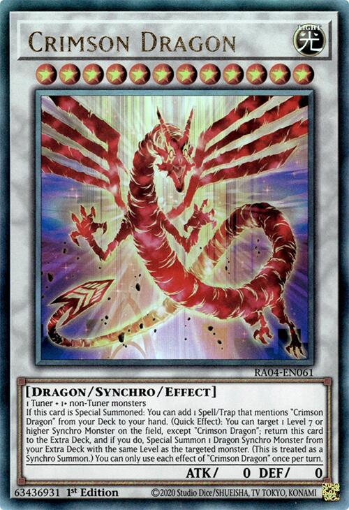 Crimson Dragon (card) [RA04-EN061] Prismatic Ultimate Rare | GnG Games