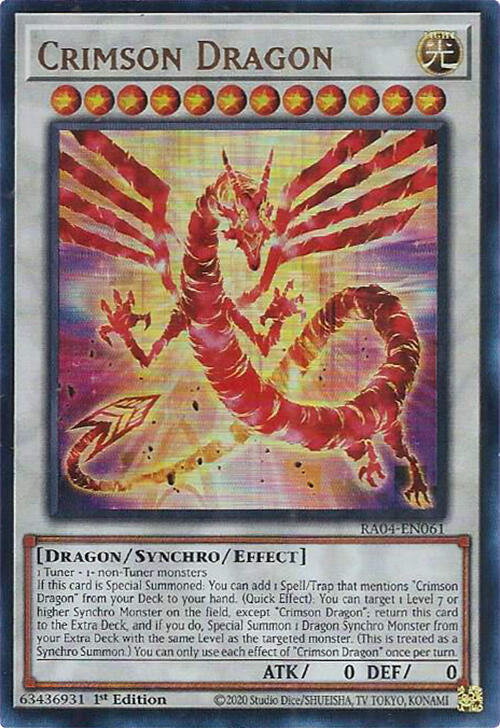 Crimson Dragon (card) [RA04-EN061] Ultra Rare | GnG Games