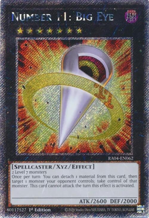 Number 11: Big Eye [RA04-EN062] Platinum Secret Rare | GnG Games