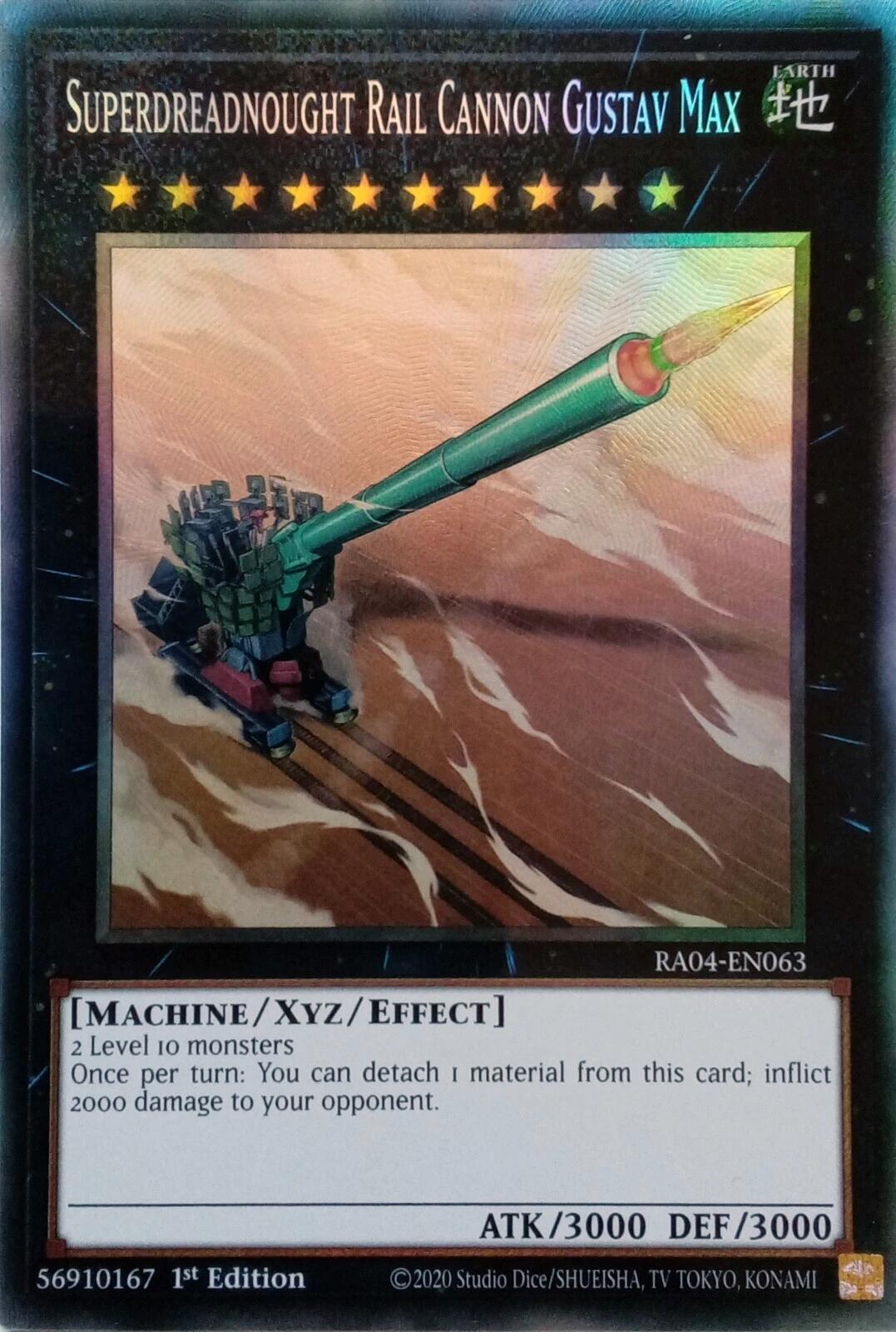 Superdreadnought Rail Cannon Gustav Max [RA04-EN063] Prismatic Collector's Rare | GnG Games