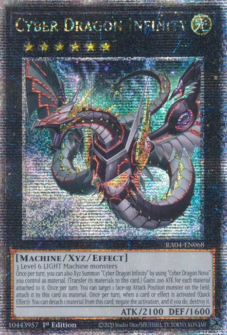 Cyber Dragon Infinity (Alternate Art) [RA04-EN068] Quarter Century Secret Rare | GnG Games