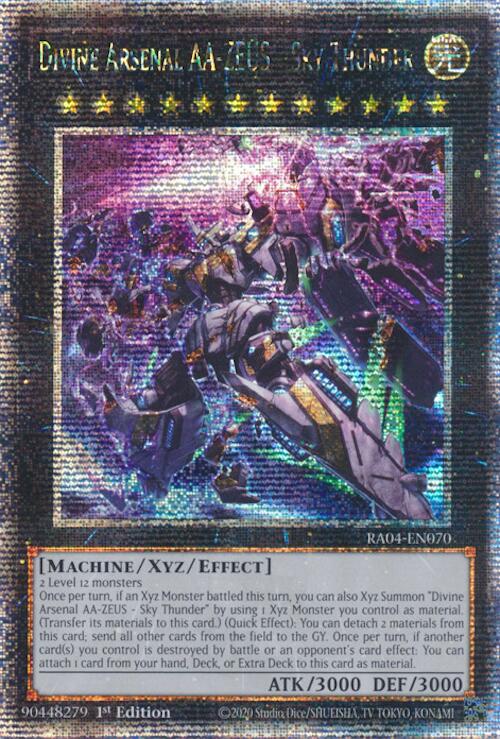 Divine Arsenal AA-ZEUS - Sky Thunder (New Art) [RA04-EN070] Quarter Century Secret Rare | GnG Games