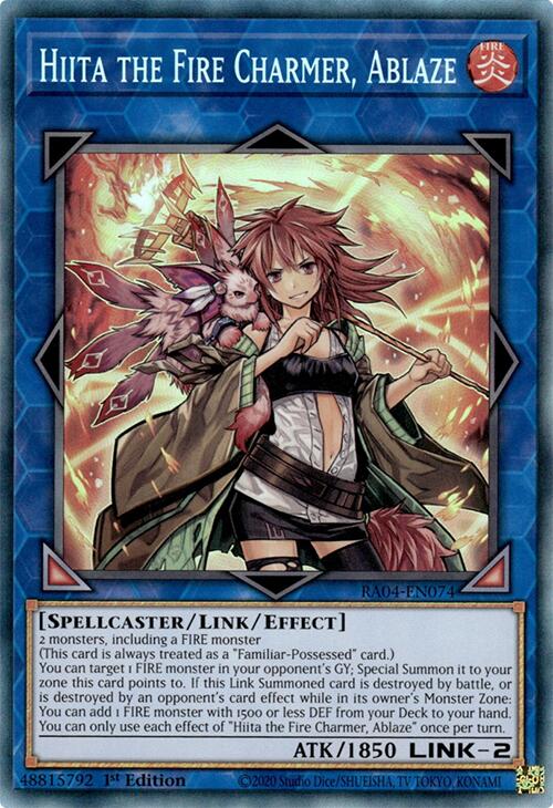 Hiita the Fire Charmer, Ablaze [RA04-EN074] Prismatic Collector's Rare | GnG Games