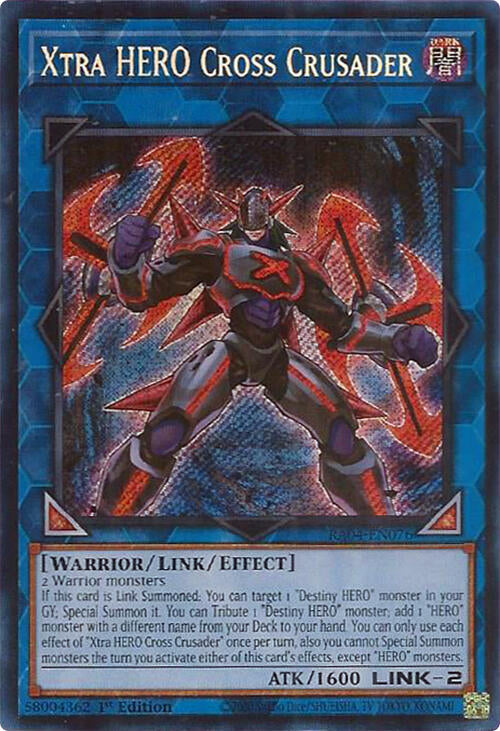 Xtra HERO Cross Crusader [RA04-EN076] Secret Rare | GnG Games