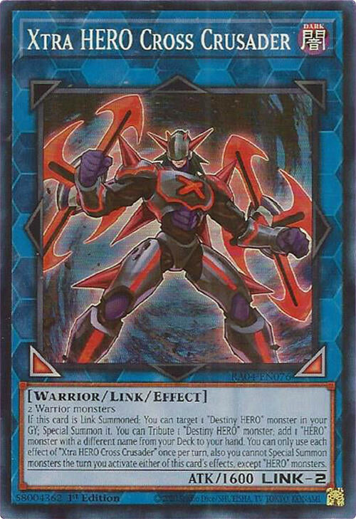 Xtra HERO Cross Crusader [RA04-EN076] Super Rare | GnG Games