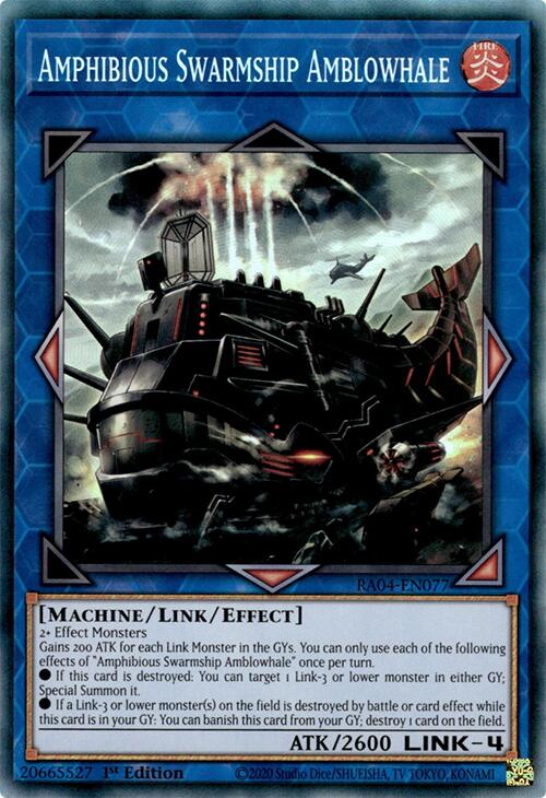Amphibious Swarmship Amblowhale [RA04-EN077] Prismatic Collector's Rare | GnG Games
