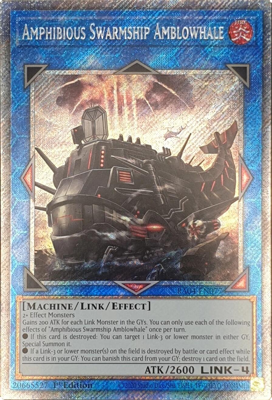 Amphibious Swarmship Amblowhale [RA04-EN077] Platinum Secret Rare | GnG Games