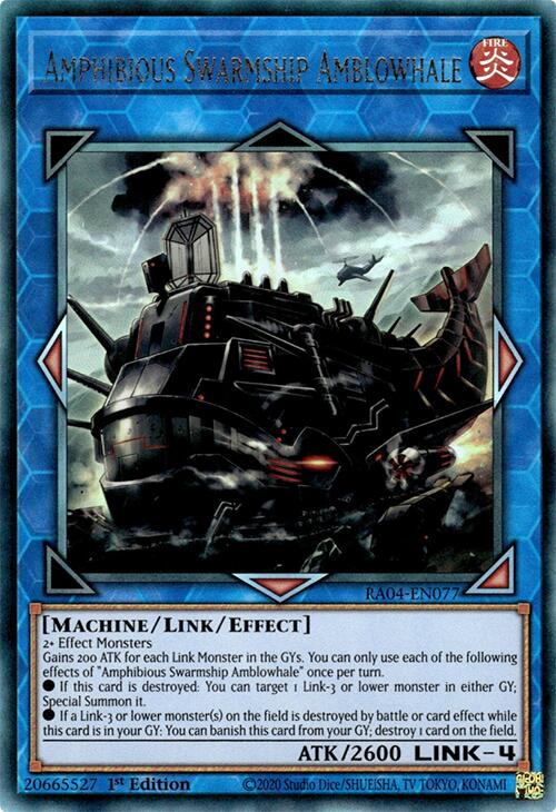 Amphibious Swarmship Amblowhale [RA04-EN077] Prismatic Ultimate Rare | GnG Games