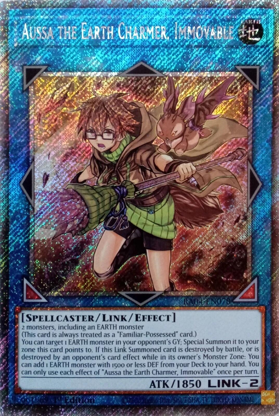 Aussa the Earth Charmer, Immovable [RA04-EN078] Platinum Secret Rare | GnG Games