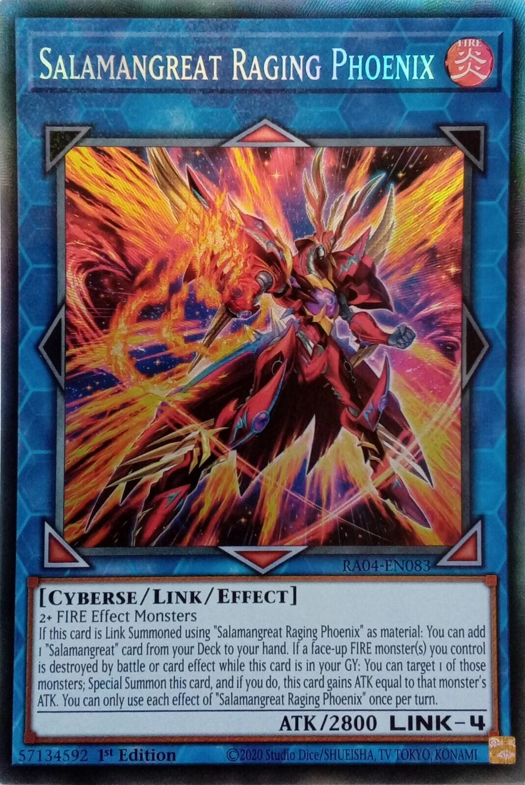 Salamangreat Raging Phoenix [RA04-EN083] Prismatic Collector's Rare | GnG Games